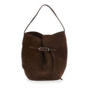 Liffner Women Brown Crossbody Bag With Adjustable Strap In Suede For Women